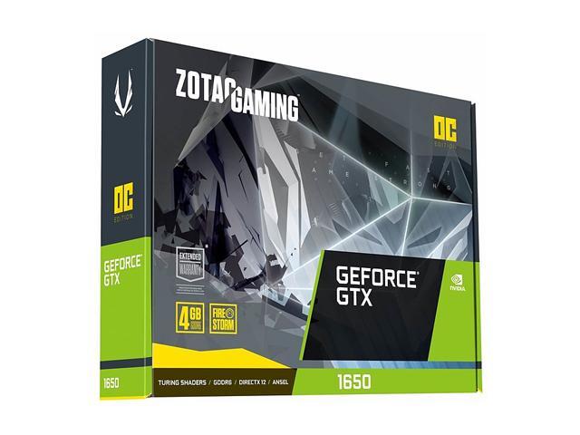 ZOTAC GAMING GeForce GTX 1650 OC 4GB GDDR6 128-bit Gaming Graphics Card,  Super Compact, ZT-T16520F-10L