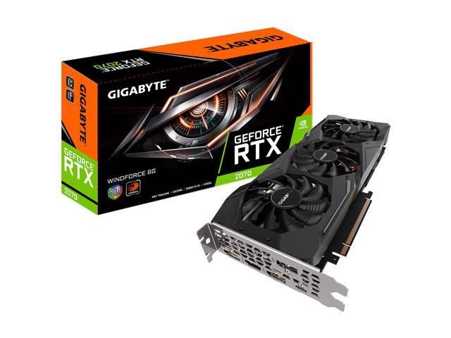 GIGABYTE GeForce RTX 2070 WINDFORCE 8G Graphics Card, 3 x 
