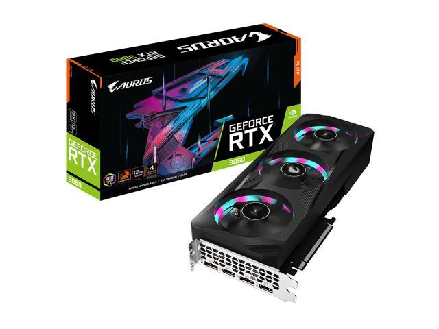 GIGABYTE AORUS GeForce RTX 3060 ELITE 12G Graphics Card, 3 x 