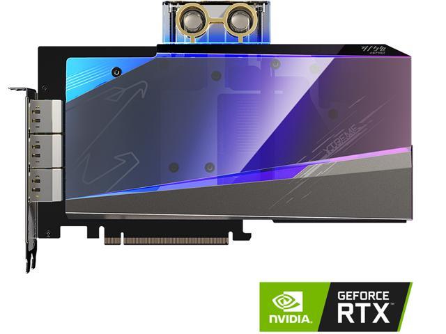 GIGABYTE AORUS GeForce RTX 3080 XTREME WATERFORCE WB 10G (rev. 2.0) Graphics Card, WATERFORCE Water Block Cooling System, 10GB 320-bit GDDR6X, GV-N3080AORUSX WB-10GD Rev2.0 Video Card (LHR)