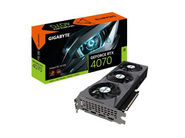 GIGABYTE GeForce RTX 4070 EAGLE OC V2 12G Graphics Card, 3x WINDFORCE ...