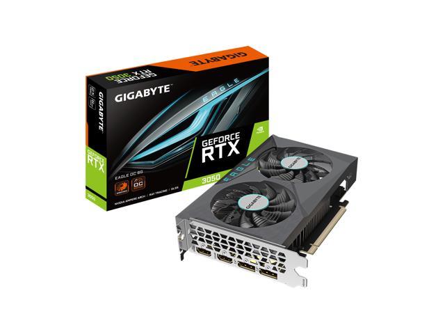 GIGABYTE GeForce RTX 3050 EAGLE OC 6G Graphics Card, 2x WINDFORCE Fans ...