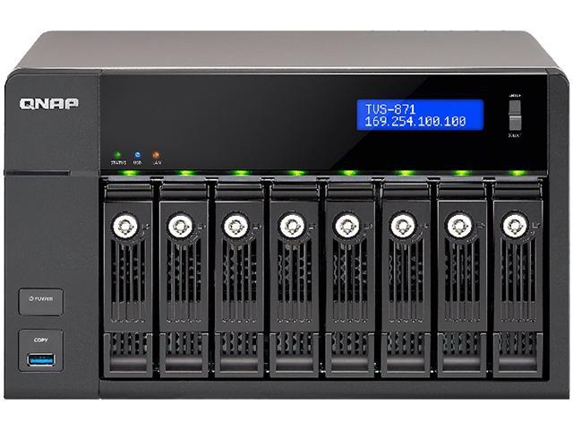 QNAP TVS-871T-I7-16G-US Tvs-871T Turbo Nas - Nas Server - 8 Bays - Sata 6Gb/S - Raid 0, 1, 5, 6, 10 - Gigabit Ethernet / 10 Gigabit Ethernet - Iscsi