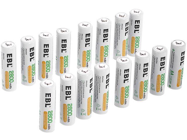 Pack of 4 HiQuick AA Rechargeable Battery 2800mAh 1.2V High Capacity and Long-Lasting Pre-Charged Ni-MH Low Self-Discharge AA Battery 