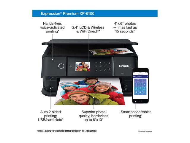 Epson Expression Premium XP-6100 Wireless Color Photo Printer with Scanner  and Copier