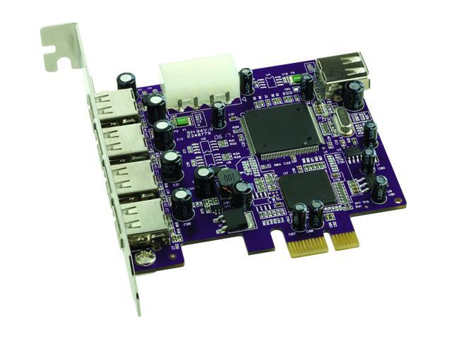 SoNNeT Allegro USB PCIe Card 4-Extended + 1-Int USB2 Ports Macintosh/Windows Model USB2-E
