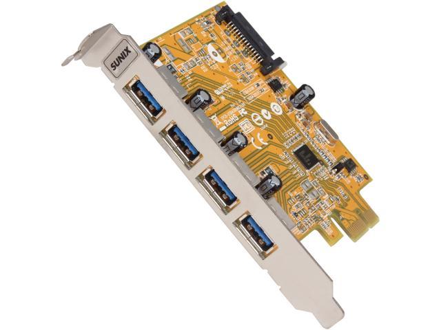 SUNIX USB4300NS USB3.0 4-port PCI Express Host Controller with SATA Power Connector