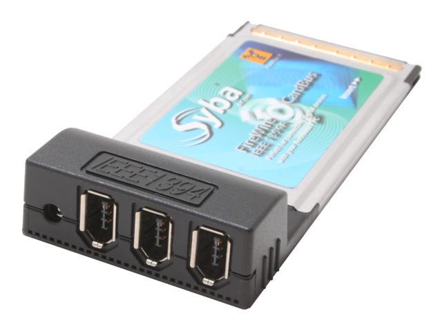 SYBA SD-PCB-FW IEEE 1394 PCMCIA Card 3 x IEEE 1394