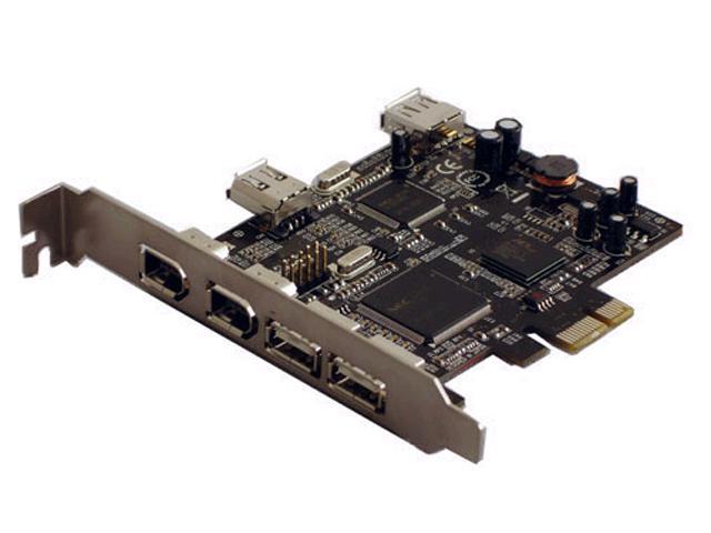SYBA PCI-Express USB2.0 + 1394a FireWire Combo Card 8x ports Model SD-PEX-VT4E4I