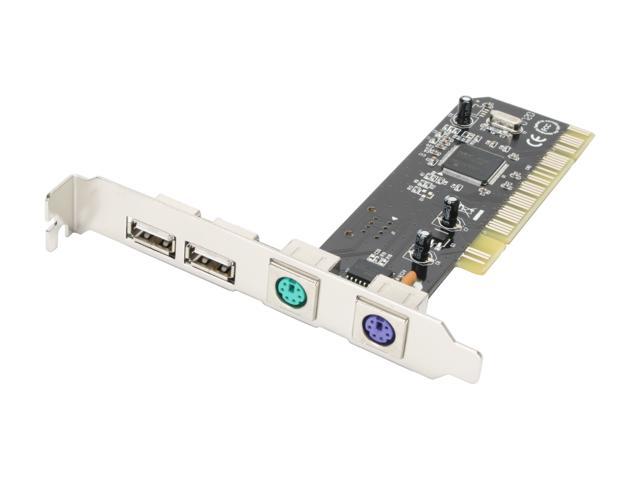 SYBA PCI 32-bit High Speed USB 2.0 2x Ports and 2x PS2 Port Combo Card Model SD-NECPS-2U2PS2 - OEM
