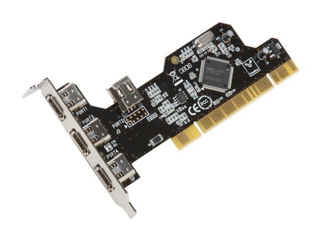 SYBA PCI Lower Profile Firewire 1394a Controller Card Model SD-LP-NEC4F ...