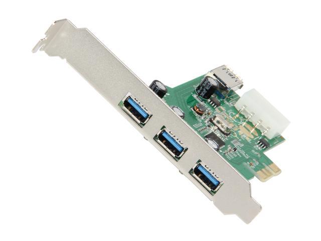 SYBA USB 3.0 3+1 Port PCI-e Card, Free Low Profile Bracket, Renesas Chipset Model SD-PEX20137