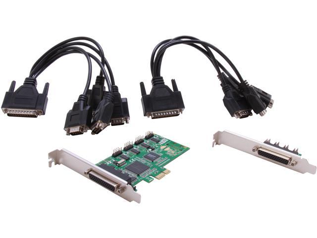 SYBA 8 Serial Ports PCI-e Controller Card with Two Fan-out Cables, SystemBase Chip Model SD-PEX15036