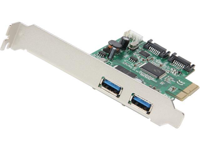 SYBA Combo USB 3.0 + SATA III 6Gbps, v2.0 PCI Express, x4 Slot Controller Card Model SD-PEX50055