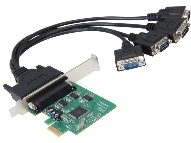 SYBA 4 Serial Ports PCI-e Controller Card, w/ Fan-out Cable, Low Profile Bracket, Chipset (WCH384L) Model SI-PEX15038