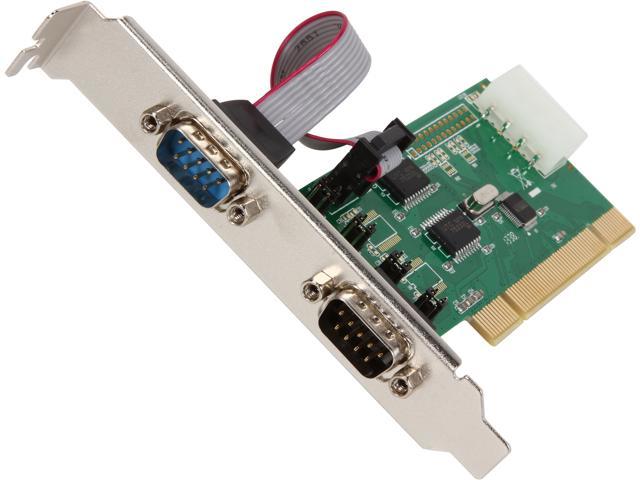 Ports PCI Controller Card Full & Low Profile Brackets SYBA SD-PCI15039 2 Serial WCH351 Chipset RS-232, DB9