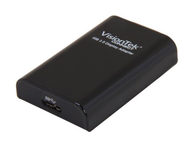 VisionTek 900545 USB 3.0 to DVI-I Adapter (W/ DVI to VGA Adapter)