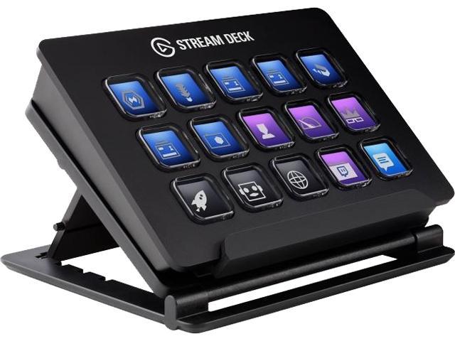 Elgato Stream Deck Live Content Creation Controller With 15 Customizable Lcd Keys Adjustable Stand For Windows 10 And Macos 10 11 Or Later Newegg Com