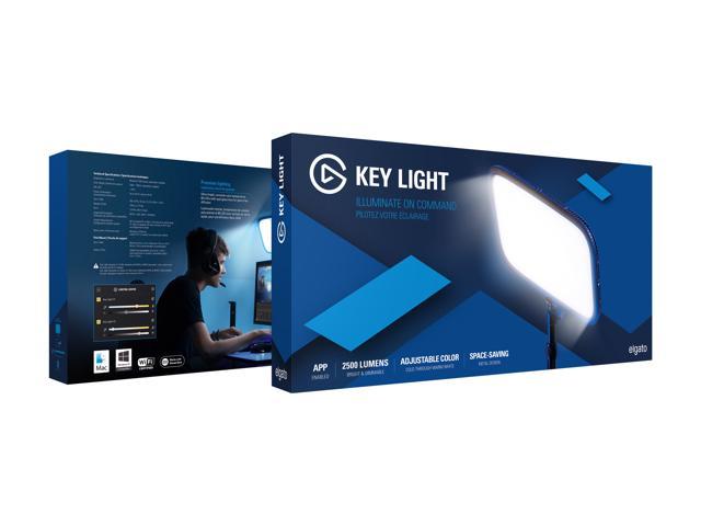 Elgato Key Light - Professional Studio LED Panel, App-controlled, 2800  Lumens, Color Temperature Adjustable, Desk Mount Included, for PC and Mac