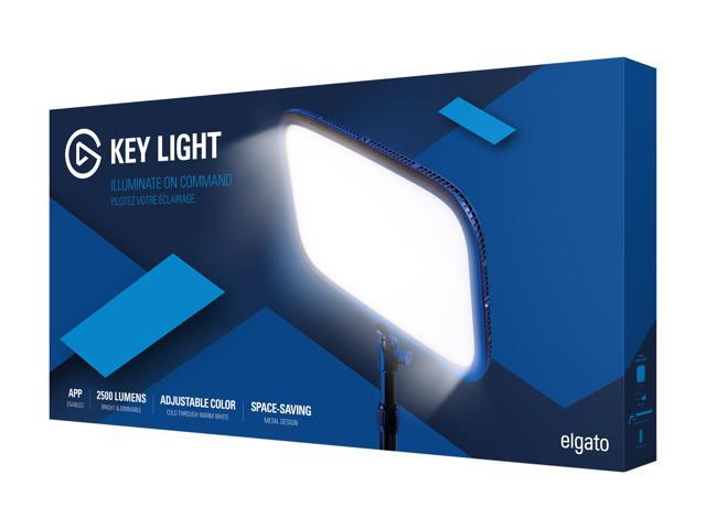 galdeblæren Fahrenheit symaskine Elgato Key Light - Professional Studio LED Panel, App-controlled, 2800  Lumens, Color Temperature Adjustable, Desk Mount Included, for PC and Mac  Professional Video Devices - Newegg.com