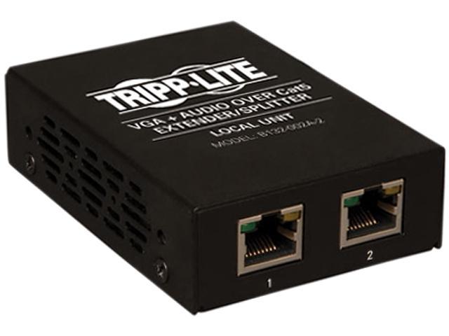 Tripp Lite VGA + Audio over Cat5 Extender 2-Port Transmitter HD15 RJ45 TAA B132-002A-2