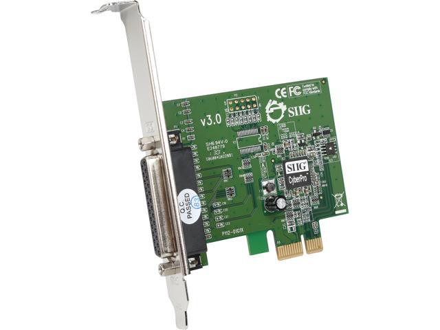 SIIG 1-port Dual Profile ECP/EPP high-speed parallel PCIe adapter Model JJ-E01011-S3