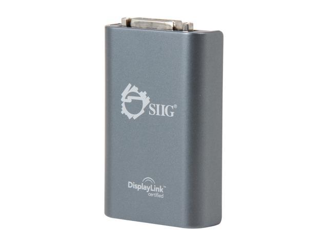 SIIG JU-DV0112-S1 USB 2.0 to DVI/VGA Pro External Video Card Adapter