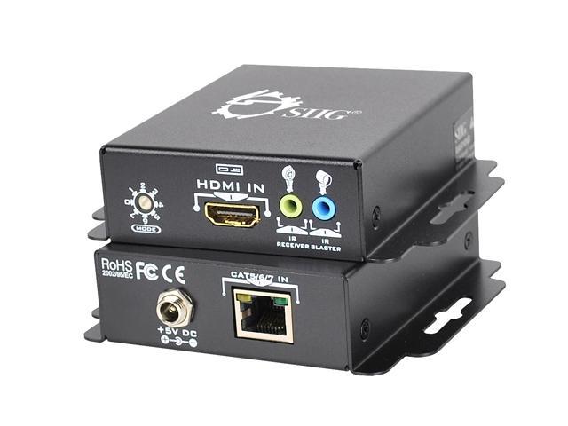 SIIG HDMI Extender over Single CAT5/6 with 3DTV & Bi-Directional IR Support CE-H20M11-S1