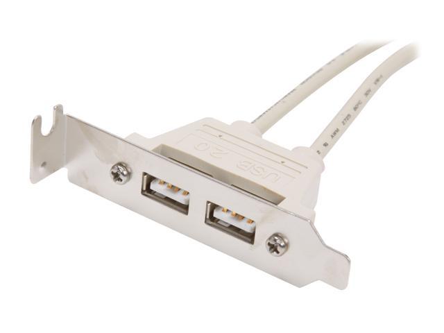 StarTech  2 Port USB A Female Low Profile Slot Plate Adapter Model USBPLATELP