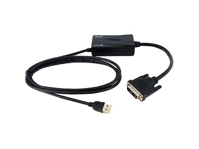 StarTech.com USB2DVIMM6 6 ft USB DVI External Multi Monitor Video Adapter Cable – M/M