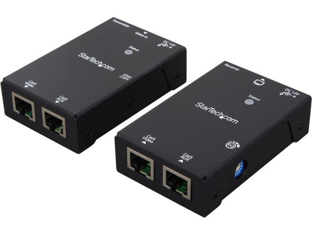 StarTech.com ST121SHD50 HDMI Over CAT5/CAT6 with Power Over Cable - 165 ft (50m) HDMI Video/Audio Over Dual Ethernet Cable Extender - Pro A/V Extender & Repeater - Newegg.com