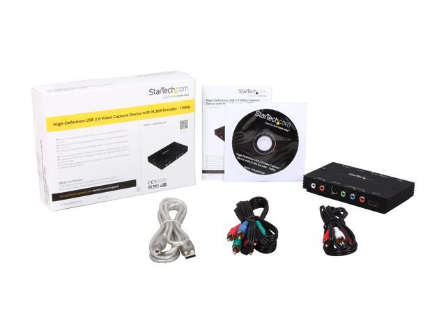 StarTech.com Boîtier d'acquisition vidéo - USB 2.0 - Enregistreur vidéo -  HDMI ou composante - Autonome - 1080p (USB2HDCAPS), Noir : :  Informatique