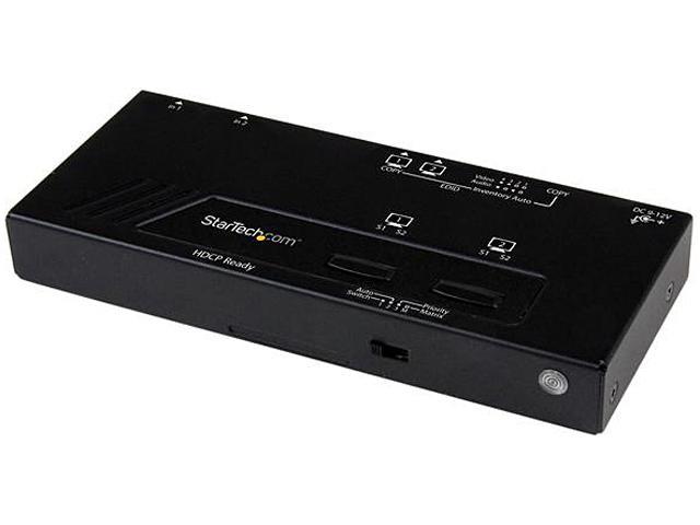 StarTech.com 2x2 HDMI Matrix Switch w/ Automatic and Priority Switching - 1080p VS222HDQ