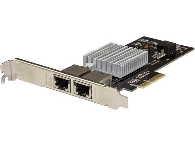 StarTech ST10GPEXNDPI Dual Port Network Card - PCIe 10G / NBASE-T - 5 Speed NIC Card - Intel X550 - 10 Gigabit Ethernet Card - PCIe Network Card