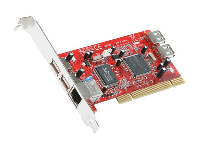 Koutech USB 2.0 + Gigabit Ethernet 10/100/1000 Combo PCI Card Model PC520