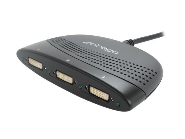 Cirago HDX3DV01 HydraDisplay X3 DisplayPort to 3 DVI Multimonitor ...