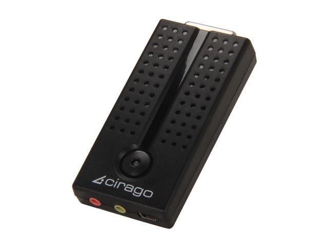Cirago USB to DVI/HDMI/VGA Display Adapter DisplayLink Certified Plug and Play