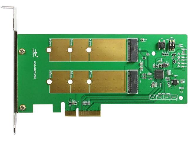 VANTEC UGT-M2PC300R Dual M.2 SSD RAID PCIe X4 Host Card