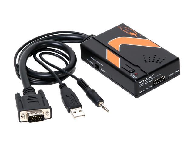 ATLONA USB TO HDMI PC//LAPTOP TO TV//MONITOR CONVERTER UP TO 1080P AT-HDPIX2