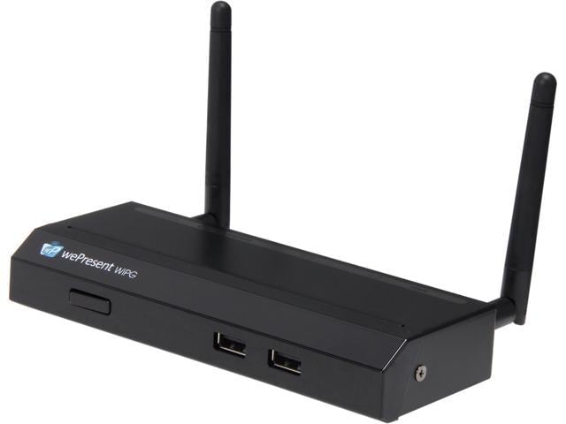 WePresent WiPG-1000 Wireless Interactive Presentation Gateway - WiFi b/g/n, Connects Up to 64 users, HDMI, VGA, 1080p, WAP, USB, 4-to-1 Projection