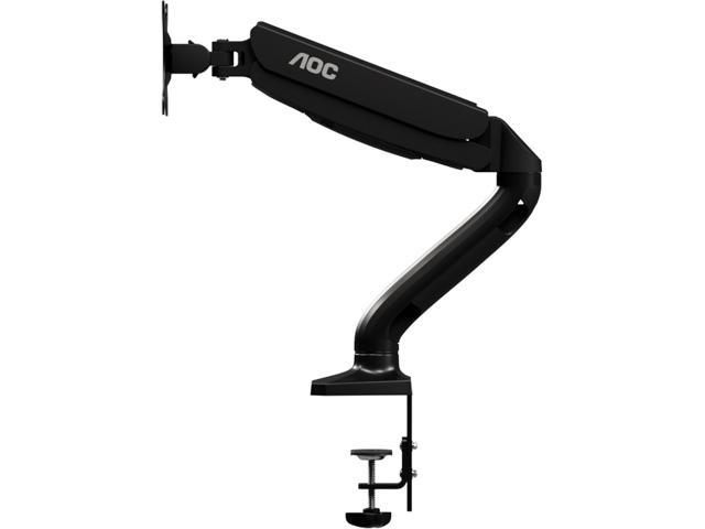 AOC AS110D0 - Mount for LCD display (adjustable arm) - aluminium alloy - black - screen size: up to 27" - desk-mountable