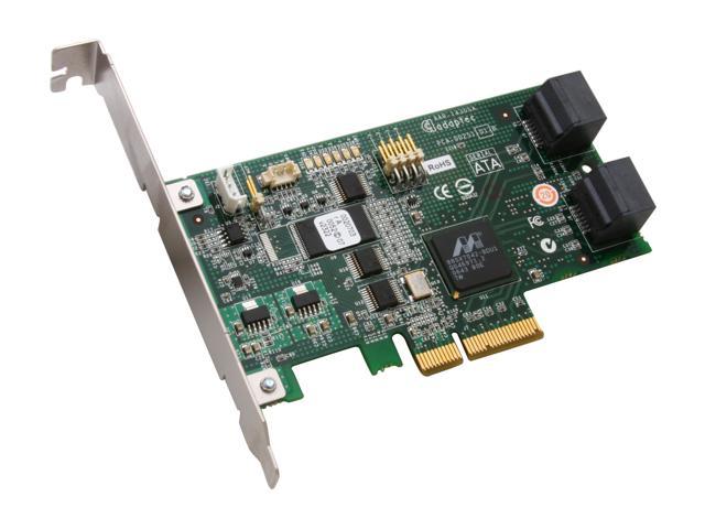 Adaptec RAID 1430SA 2240900-R SATAII PCI Express x4, 4 ports Controller Card, Kit