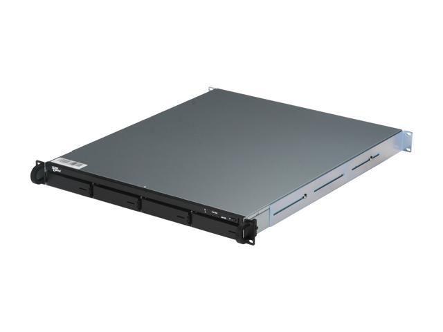 SANS DIGITAL EliteSTOR ES104T+B JBOD 4 x Hot-Swappable 3.5" Drive Bays eSATA (6.0 Gbps) 1U 4 Bay Rackmount SATA to eSATA (x4) JBOD Storage (Black)