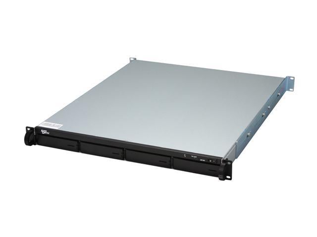 SANS DIGITAL EliteSTOR ES104X+B JBOD 4 x Hot-Swappable 3.5" Drive Bays Mini-SAS (1200 Gbps) 1U 4 Bay Rackmount SATA to mini-SAS (SFF8088) JBOD Storage (Black)