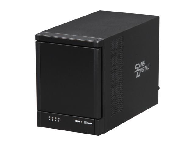 Sans Digital 4-Bay USB 3.0 / eSATA Hardware RAID5 Tower Storage Enclosure w/ 6G PCIe 2.0 HBA Card TR4UT+B (Black)