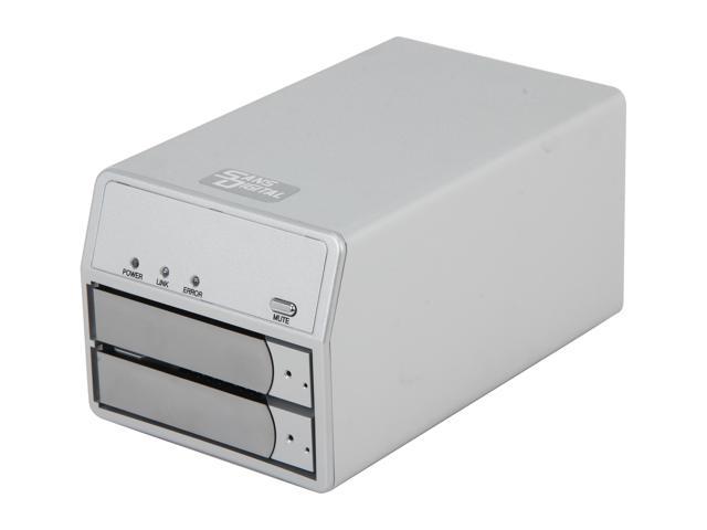 SANS DIGITAL MobileRAID MR2UT+ 0/1/JBOD* and Spanning 2 x Hot-swappable 3.5" Drive Bays USB 3.0, eSATA 2-Bay SATA Compact Tower Enclosure (Silver)
