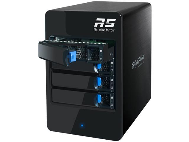 HighPoint RocketStor 6414S 6Gb//s SAS//SATA 4-Bay Storage Tower Enclosure