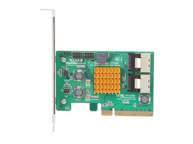 HighPoint RocketRAID 2720A RR2720A PCI-Express 2.0 x8 Low Profile SATA /  SAS RocketRAID 3720A 8-Channel 12Gb/s PCIe 3.0 x8 SAS / SATA RAID Controller