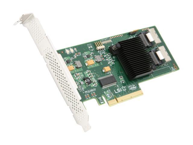 LSI Internal SATA/SAS 9211-8i 6Gb/s PCI-Express 2.0 RAID Controller Card, Single--Avago Technologies