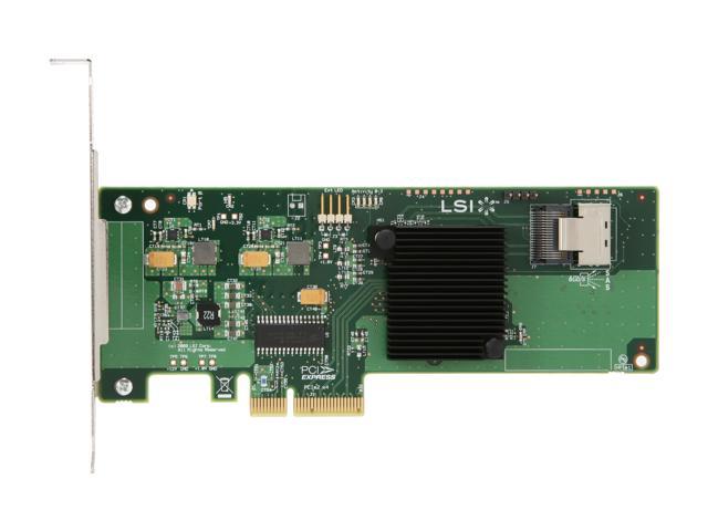 SAS9211-4I 4PORT INT 6GB SATA+SAS PCIE 2.0 COMB-C Serial Attached SCSI Internal 1 x SFF-8087 mini SAS 600 PCI Express x4-600Mbps Per Port LSI Logic 9211-4i SAS RAID Controller